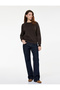 Long Sleeve Crew Neck Floral Beaded Embroidery Detailed Oversize Sweatshirt - 2