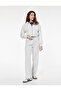 Three-Thread Ribbed Pocketed Wide-Leg Sweatpants