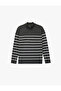 Regular Fit Long Sleeve Basic Half Zip Knit Sweater - 4
