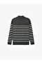 Regular Fit Long Sleeve Basic Half Zip Knit Sweater - 5
