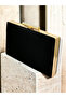 Black Color Satin Gold Case Evening Bag Evening Bag Engagement Wedding Bag Clutch Bag - 2