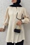Single Pocket Shepherd's Stitch Buttoned Shirt - Cream