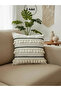 Special Design Black Striped Single Linen Cream Throw Pillow Cover