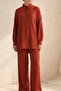 Women's Knitted Hijab Top and Bottom Set 6711 - Tile