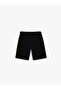 Comfortable Fit Waist Tie-Detail Pocketed Textured Shorts - 5