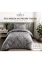 Single Duvet Cover Set Gray Marble Pattern Cotton Elastic Sheet Set 160X220 cm