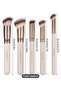 5 Pcs Makeup Brush Set, Includes Blush, Foundation & Counter Brushes- Portable Travel Kit For - 3