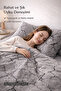 Single Duvet Cover Set Gray Marble Pattern Cotton Elastic Sheet Set 160X220 cm - 3