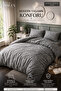 Single Duvet Cover Set Gray Marble Pattern Cotton Elastic Sheet Set 160X220 cm - 5