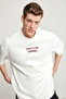 تي شيرت رجالي كبير الحجم بدون طباعة من Zero Printed Oversize Ecru