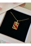 Steel Red Hand Figured Tarot Necklace - 2