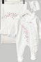 Baby Girl 10-Piece Hospital Discharge Set – Embroidered, Pleated, White 100% Cotton - 2