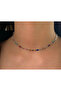 Silver Baguette Stone Choker - 3