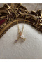 Steel Flower Detailed Letter a Necklace - 3