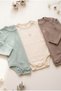 100% Cotton Triple Bodysuit with Snap Fasteners Baby Long Sleeve Newborn Children Unisex