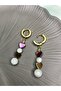 Steel Moonstone Earrings - 2