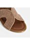 Women's Gold Stone Detailed Leather Slippers - 8