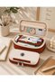 Expandable Cinnamon Multi-Section Large Capacity Pencil Case Pen Holder for Junior High School High School Students - 3