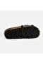 Women's Black Stone Detailed Suede Slippers - 4