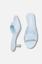Mirella Rosetti Baby Blue Rustic Women's Stylish New Season Flat Comfortable Pointed Toe Thin Short Kitten Heeled Slippers - 4