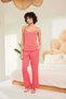 Women's Salmon Corduroy Thin Strap Pajama Set Lettuce Green, Long Leg Home Wear