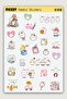 Kawaii Style Cute Rabbit Sticker Set - 27 Pieces of Label Stickers - 2