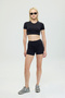 Comfort High Waist Shorts Leggings Black - 2
