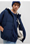 Hooded Navy Blue Puffer Vest Regular Fit / Regular Cut 0110455-82318 - 2