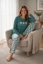 Seasonal Long Sleeve 100% Cotton Women's Pajama Set - Patterned Women's Pajamas