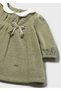 Newborn Baby Girl Collared Velvet Dress