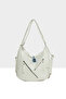 White Women's Double Zipper Casual Bag with Straps and Backpack M000008734