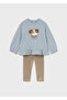1-3 Years Old Girl's 2-Piece Set Brown