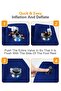 Adjustable Inflatable Travel Footrest for Kids & Adults, Airplane Leg Pillow Blue - 5