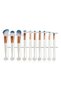20-Piece Foundation Concealer Eye Shadow Makeup Brush Set, Shell Design, Pink Gold - 5