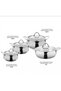 Stainless Steel Cookware Set Suitable for Induction Cookers 8 Pieces - 3