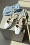 Melody White Patent Leather Bow and Pearl Detail (4 cm Heels) Round Toe Daily Use Shoes - 2