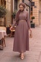 Wicker Belted Double Set 1687 - Light Brown - 2