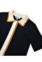 Contrast Collar Colorblock Knitwear - 4