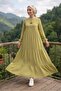 Half-Buttoned Dress 1689 - Green - 3