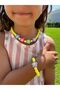 Yellow Children's Necklace Bracelet Set with Candy