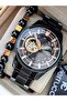 Steel Band Black Dial Automatic Movement Men's Wristwatch - 4