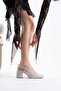 Gray Patent Leather Women's Heeled Shoes Tr18Ms17C - 5