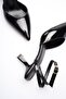 Women's Black Patent Leather Heeled Shoes Tr03Ms02A - 7