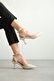 Women's Beige Patent Leather Heeled Shoes Tr03Ms02C - 3