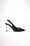 Stylish Buckle Pointed Toe Thin Heeled Ankle Strap Women's Shoes - 2