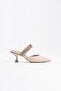 Heeled Beige Women's Slippers Tr08Ms13B - 8