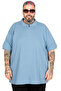Mode XL Large Size Polo Zipper T-Shirt 25550 Blue