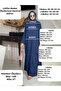 Asymmetrical Cut Piece Asel Suit-Navy Blue - 2