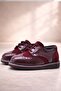 Hidra Claret Red Patent Leather Laced Classic Baby Boy Shoes