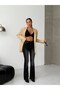 High Waist Black Flared Women's Jean Pants - 4